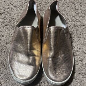 Gold slip on sneaker